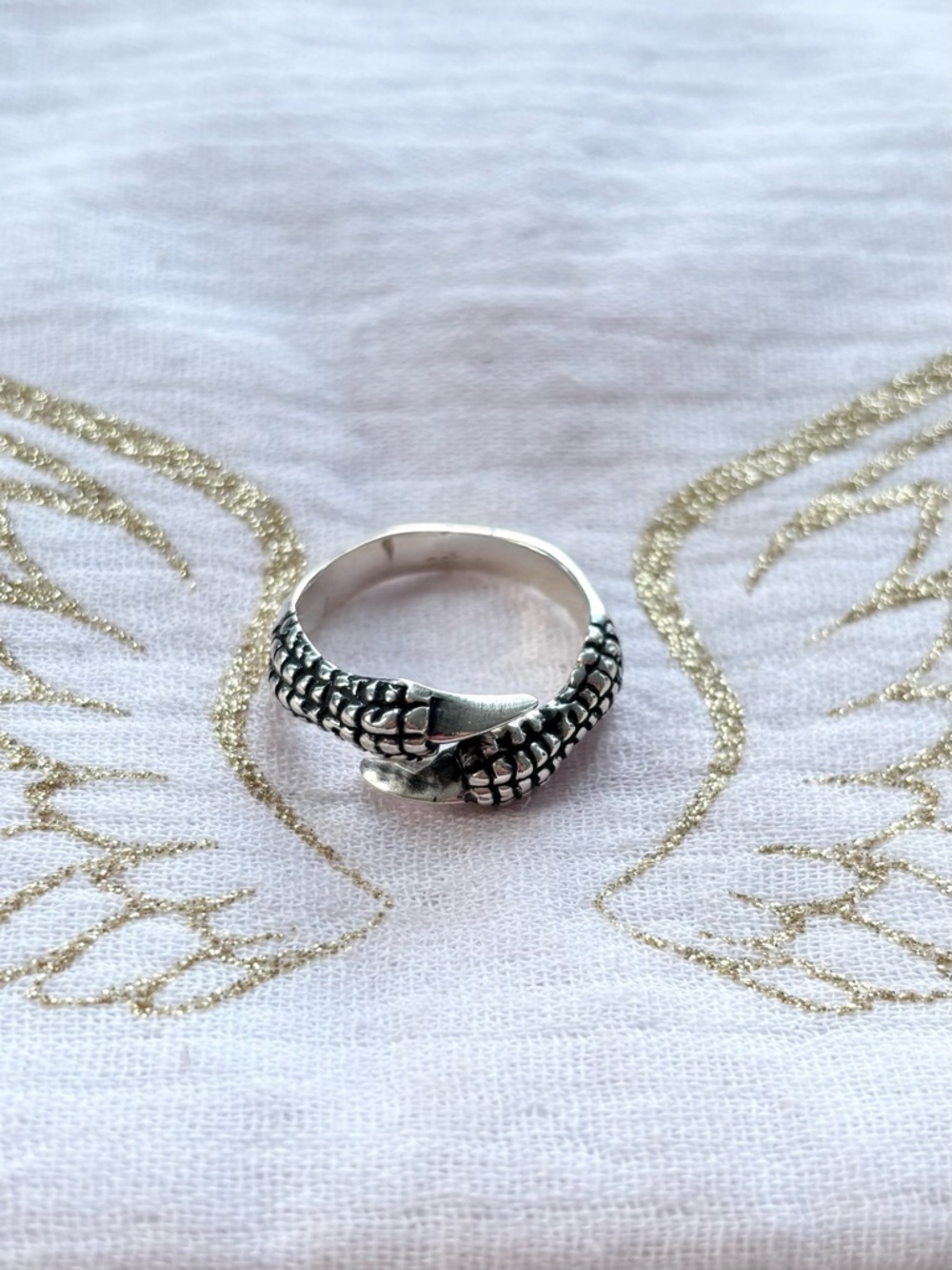 Sterling Silver Claw Wrap Ring - Size 9.5 +